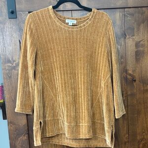 Women's Ribbed Mustard Sweatshirt
